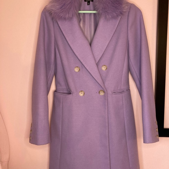 Topshop Lavender Pea coat - Picture 8 of 14